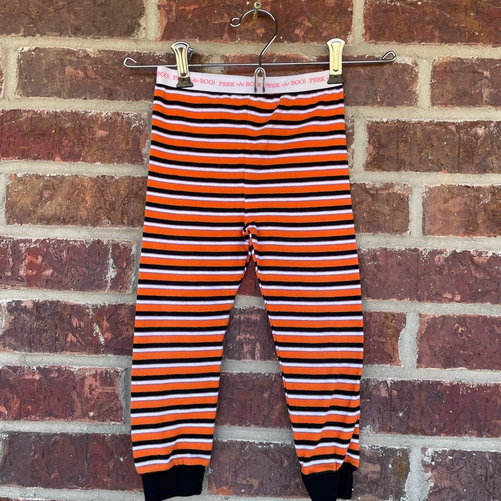 Unisex Toddler Halloween Peek A Boo Striped Snug Fitting Pajama Pants Size 3T
